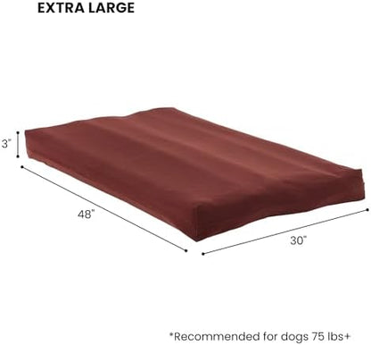 Happy Hounds Cooper Deluxe Reversible Crate Pad - Extra Large - Burgundy