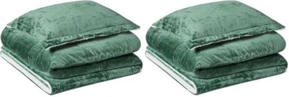 Amazon Basics Reversible Sherpa Comforter Set with Pillow Sham, Twin/Twin XL, Green (Pack of 2)