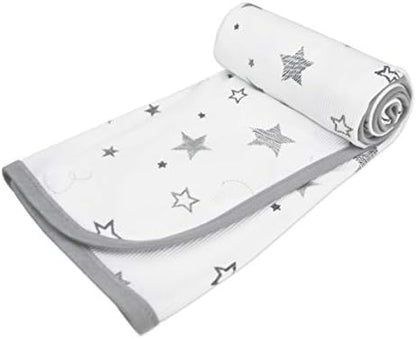 American Baby Company 100% Cotton Thermal Waffle Swaddle Blanket (30" x 40"), Soft, Breathable & Stretchy, Super Stars, for Boys and Girls, Perfect for Swaddling, Travel and Gifting