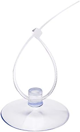 Savita 20 Pcs Aquarium Suction Cups Fish Tank Suction Hooks with Removable Hooks and 40 Adjustable Zip Ties for Aquarium Binding Moss, Plants, Shrimp Nest
