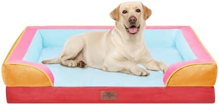 Comfort Expression Orthopedic Dog Bed for Extra Large Dogs with Bolster