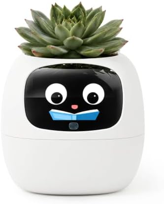 PLANTSIO Smart Pet Planter APP AI Robot Garden Flower Pot Gift, White