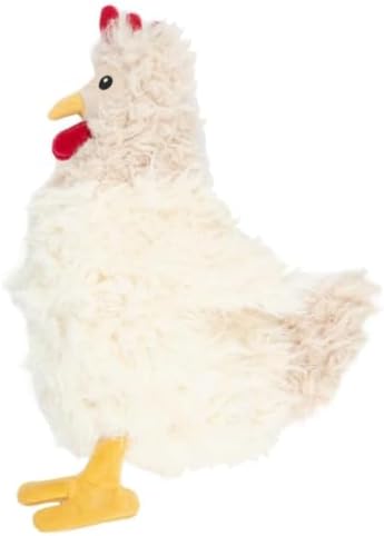 Best Pet Supplies Interactive Squeaky Dog Toy - Crinkle Chicken, Beige