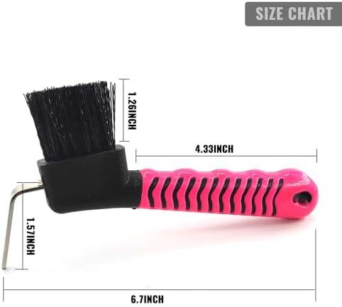 Horse Grooming Tool - Hoof Brush with Stiff Bristled Bristles and Soft Rubber Handle, Efficiently Cleans Horse Hooves and Doubles as a Mud Remover for Boots, Random Color 4PCS