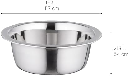 IRIS USA Stainless Steel Pet Bowls, 16 oz, 5 Pack