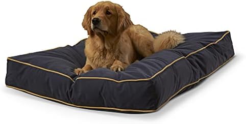 South Pine Porch Buddy Reversible Rectangle Pillow Style Microfiber Dog Bed with Removable, Machine-Washable Cover, Denim, Large (48 in. x 36 in.)
