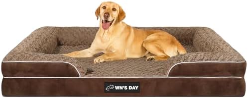 XL Orthopedic Dog Bed Large, Big Dog Bed, Dog Sofa Bed, Pet Beds(Brown, XL)