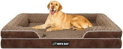 XL Orthopedic Dog Bed Large, Big Dog Bed, Dog Sofa Bed, Pet Beds(Brown, XL)