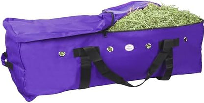 Majestic Ally 1200 D Nylon Fabric Large 44” x 20” x 16” and Extra Large 52" x 27" x21" Heavy-Duty Hay Bale Storage Bag (Purple, X-Large)