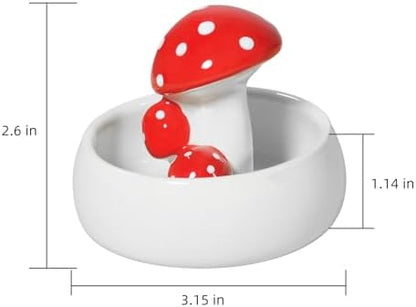 Niteangel Hamster Feeding & Water Bowls: Mushroom Ceramics & Chew-Resistant
