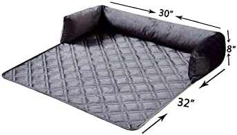 Brilliant Sunshine Grey Velvet Dog Sofa Slipcover, Medium