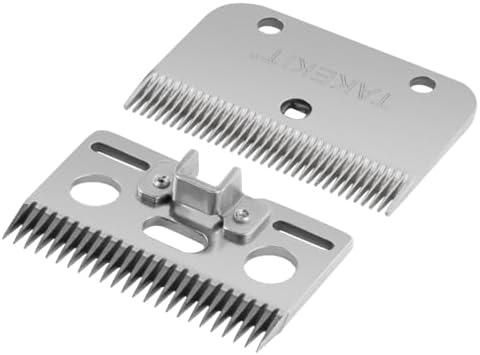 TAKEKIT Horse Clippers Replacement Blades, Detachable Universal Blades for Professional Horse Grooming Clippers, Top and Bottom, Stainless Steel, 35-Teeth