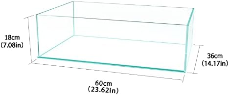 Fzone 9Gal Sharrow Rimless Low Iron Fish Tank Nova Clear Ultra-White 45° Mitered Edges Translucent Glass Anata Series Aquarium w/Black Foam Leveling Mat