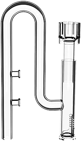 FZONE Aquairum Mini Glass Skimmer Lily Pipe for Mini and Nano Tank