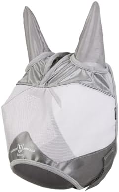Harrison Howard Half Face Horse Fly Mask UV Protection and Breathable for Equine Use Comfortable Grey S