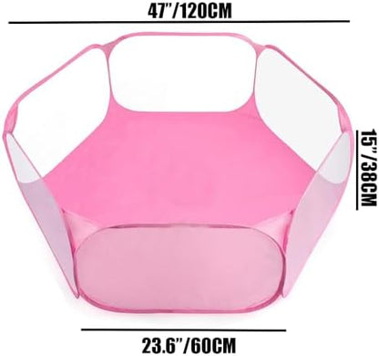 2-Pack Guinea Pig Carrier and Playpen Set - Breathable Pet Playpen Pop Open Outdoor/Indoor Exercise Fence, Portable Small Animal Backpack for Bearded Dragon, Rabbits, Hamster, Chinchillas