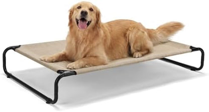Veehoo Cooling Elevated Dog Bed, Outdoor Raised Dog Bed for Large Dogs