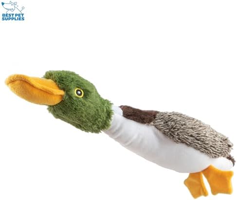 Best Pet Supplies Interactive Squeaky Dog Chew Toy, Ideal Dog Toys for Chewers, Small, Medium & Large Dogs, and Fetch Lovers - Duck (Mystery Box), Large