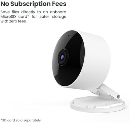 Feit Electric Indoor Security Camera, 2K WiFi Indoor Camera for Pets & Home Monitoring, AI Motion Detection, Plug-in Camera with Night Vision, Two-Way Audio, Local Storage, Works with Alexa & Google