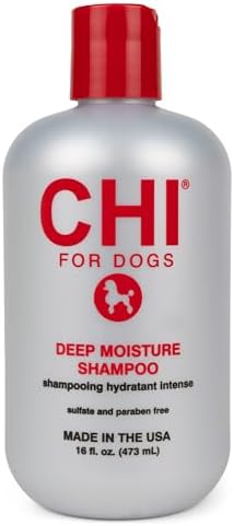 CHI for Dogs Deep Moisture Hydrating Dog Shampoo, 16 Fl Oz Bottle