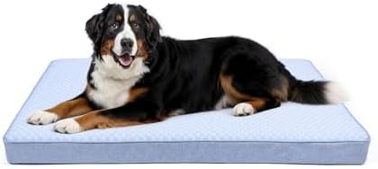 Cooling Dog Bed for Large Dogs, Orthopedic Memory Foam Pet Bed for Crate with Removable Washable Cover,Ideal for Arthritic Dogs (Cooling Fabric, XX-Large-47"x 29" x 3.5")