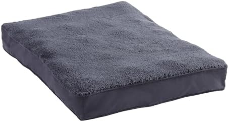 Happy Hounds Daisy Deluxe Supportive Sherpa Dog Bed, Large (48 x 36 in.), Prussian Blue