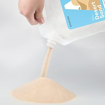 BUCATSTATE Hamster Sand, No-Dust 3.3LB Chinchilla Dust Bath with Pour Spout, 100% Natural Desert Bathing Sand for Syrian Hamster Gerbil Rat Mice Small Animals (Fine Sand)