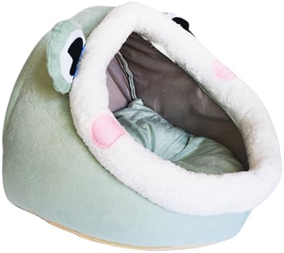 Johanna's Gateau Cat Bed Cave, Covered Cat Bed with Removable Washable Cushioned Pillow, Comfortable Warming Cat Beds for Indoor Cats