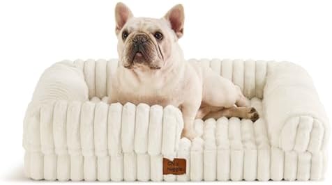 ChiXnuggle Faux Fur Orthopedic Dog Bolster Bed, Waterproof Washable Cover