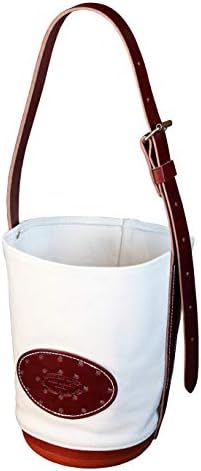 Outfitters Supply Classic Canvas & Leather Horse or Mule Feedbag, Handmade in Montana USA Leather, Adjustable Strap, Solid Leather Bottom with Leather Side Ventilation