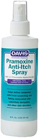 Davis Pramoxine Anti-Itch Spray for Dogs & Cats – Helps Relieve Itching, Irritated Skin, Hot Spots, Insect Bites & Allergies – Soothing Oatmeal Formula, 8 oz