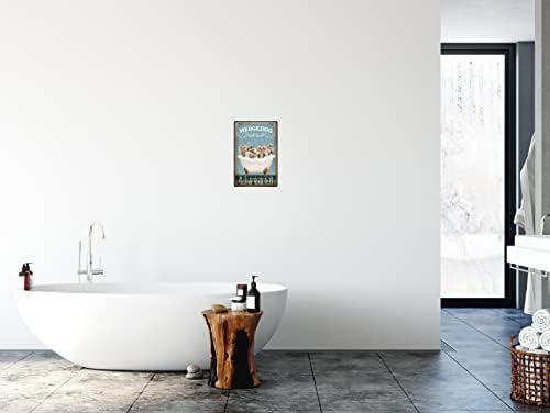 Funny Hedgehog Decor Vintage Bathroom and Bathtub Metal Tin Sign Decor Hedgehog Pet lovers Gift Farm Home Bar Bathroom Man Cave Retro Wall Art Poster Sign Accessories 8x12 In