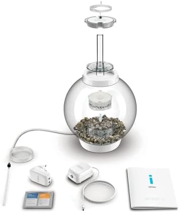 biOrb Classic 15 Acrylic 4-Gallon Aquarium with Multi-Color Remote-Controlled LED Lights Modern Compact Tank for Tabletop or Desktop Display, Black