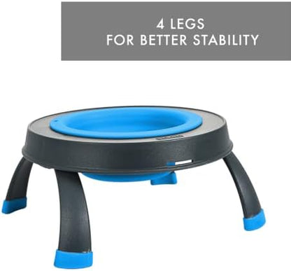 Dexas Pets Single Elevated Pet Feeder/Pet Bowl, I.5 Cup Capacity, Pro Blue, Small