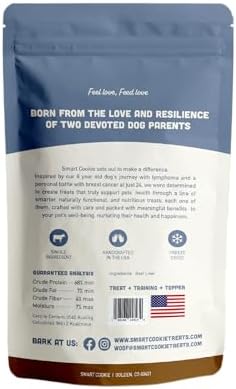 Smart Cookie Freeze Dried Beef Liver Bites - Single Ingredient Beef Liver Dog Treats - Low Calorie Training Treats for Dogs - 2oz Bag, 1 Pack