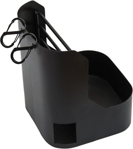 Hay and Food Feeder for Rabbit, Guinea Pig, Bunny, Chinchilla, Heavy Duty Metal Bin 5.5 x 5.5 x 7 inch (Pack of 1)