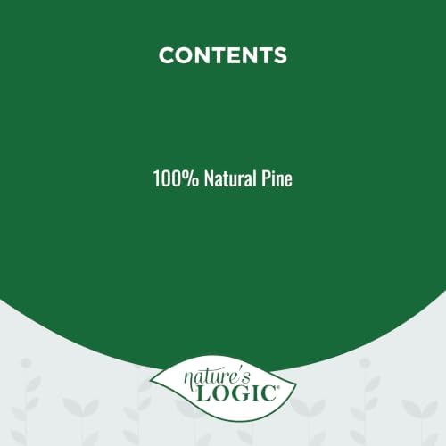 Nature's Logic 100% Natural Pine Pellet Cat Litter - Dust-Free, Unscented, Biodegradable - Safe for Cats, Kittens, Reptiles & Small Pets - Highly Absorbent - 24lb (2,12lb)
