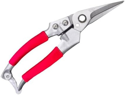 Goat Hoof Trimmers and Farrier Shears – Versatile Hoof, Wire, and Pipe Cutting Tool for Livestock – Silver (Silver-Red 2pack)