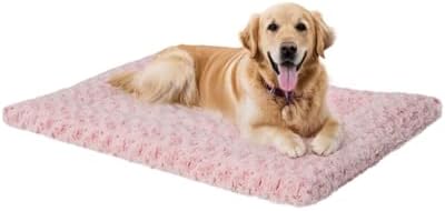 Exsnugy Washable Dog Bed Mat Large Size Fluffy Pet Crate Pad 42x28 XL