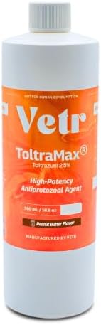Toltrazuril 2.5% for Horses, Dogs, Cats, 500mL/16.9 Ounce, for Non-Food Chain Animals, Peanut Butter