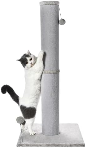 Cat Craft 41" Tall Cat Scratching Post for Large Cats, Light Grey