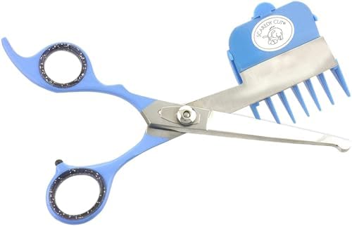 Silent Pet Grooming Kit for Dog, Cat and All Pet Grooming - A Quiet Alternative to Electric Clippers for Sensitive Pets (Left-Handed Blue)