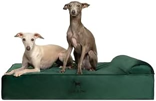 NOAH & PAW Large Dog Bed, 35x25x8.7 Inch, Orthopedic Dog Beds, Eggshell Memory Foam Infused with Cooling Gel, Water Resistant, Machine Washable, Includes Inner Cover (Velvet Collection)