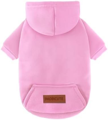 1 Pack Dog Hoodie Warm Hood Dog Sweater Cold Weather Small Dogs Sweatshirt Comfort Pet Clothes for Small Medium Dogs with Pockets Cats Chihuahua Clothes for Male Female Girl Boy Sporty Daily Wear
