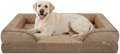 INVENHO Jumbo Orthopedic Dog Bed for Extra Large Dogs, Waterproof, Egg-Crate Foam Dog Couch Bed with Washable Removable Cover, Waterproof Lining and Nonskid Bottom