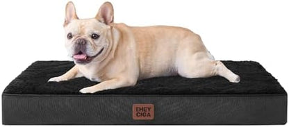 EHEYCIGA Orthopedic Dog Bed with Removable Washable Cover, Black, 30IN