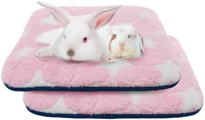 Homimp 2 Pack Guinea Pig Bed, Waterproof Reusable Small Animal Bed,Super Absorbent Pee Pad Mat for Rabbit Bunny Hamster Rat Hedgehog Chinchilla,Washable Fleece Cage Liners 12"x12"