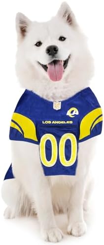 Pets First NFL Los Angeles Rams Dog Jersey, Size XX-Large, Football Shirt Costume for Pet, Dog Sports T-Shirt, NFL Team Clothing for Cats, Licensed Pet Apparel Available in 7 Sizes and 32 Teams