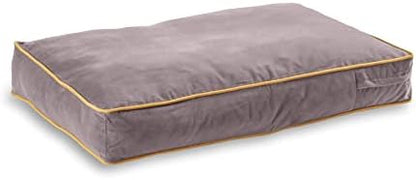 South Pine Porch Buddy Reversible Rectangle Pillow Style Microfiber Dog Bed with Removable, Machine-Washable Cover, Smoke, Large (48 in. x 36 in.)
