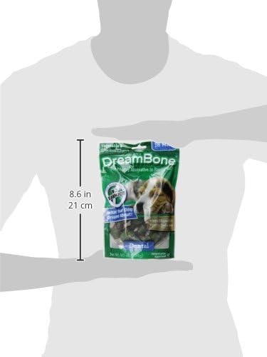 DreamBone Dental Mini Bones Rawhide-Free Dog Treats, 16 Count